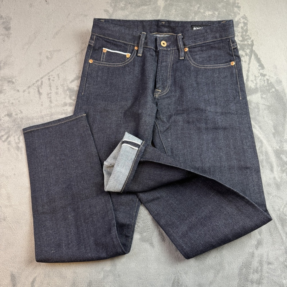 Bonobos Jeans Mens 28x30 Dark Tailored Selvedge Raw Denim Capsule‎ USA Made NEW
